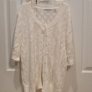 White Button Down Sweater